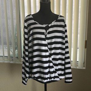 Torrid Black and White Stripe Shirt